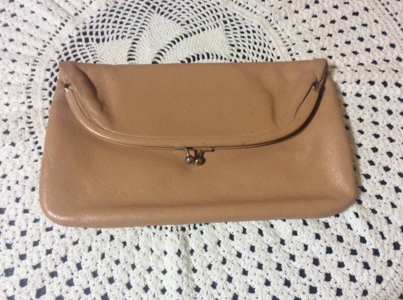 Vintage Leder Mini Kisslock Geldbörse Made in Italy von TyandStacyTreasures