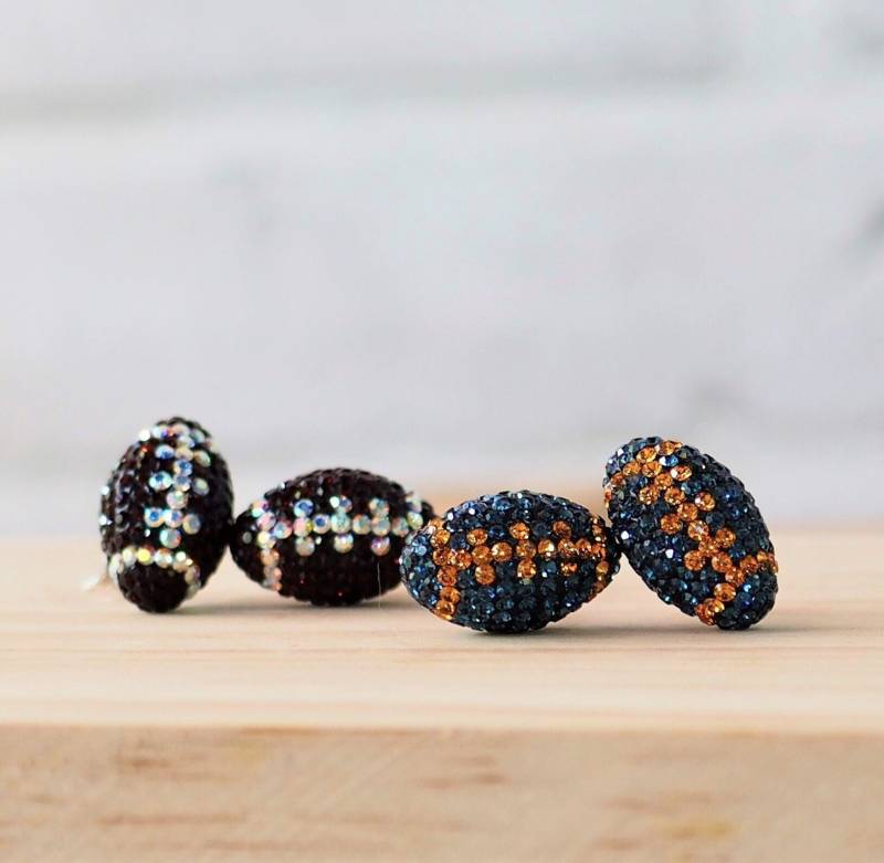 Handgefertigte Swarovski Kristall Ruby Ball Ohrstecker Sterling Silber von TyaraDesign