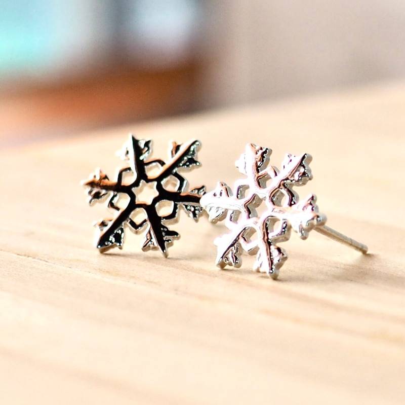 Ohrstecker Schneeflocke Winterschmuck | 12 Mm von TyaraDesign