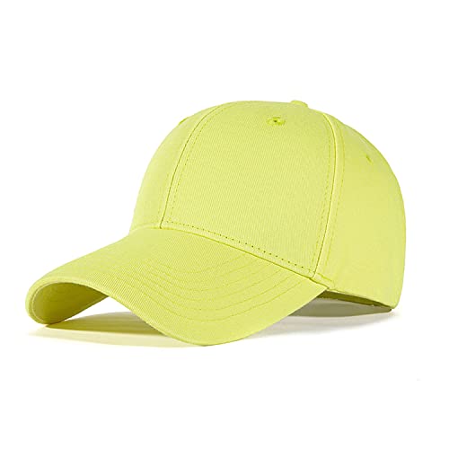 Tybiky Baseball Cap Unisex Outdoor Running Baseball Cap Kappe Baumwolle Baseball Mützen Erwachsenen Casual Reine Farbe Baseboard Baseballkappe Baseball Cap Kappe Damen Herren. Gelb von Tybiky