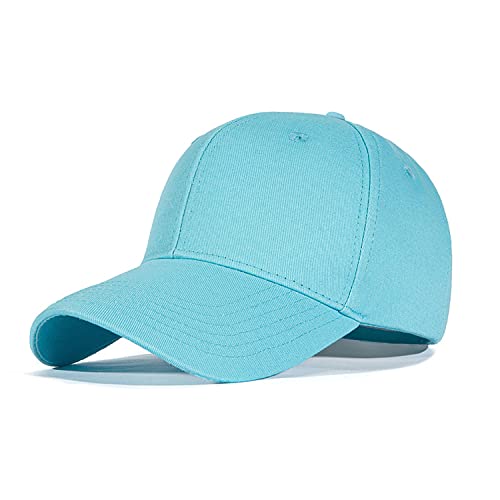 Tybiky Baseball Cap Unisex Outdoor Running Baseball Cap Kappe Baumwolle Baseball Mützen Erwachsenen Casual Reine Farbe Baseboard Baseballkappe Baseball Cap Kappe Damen Herren. Himmelblau von Tybiky