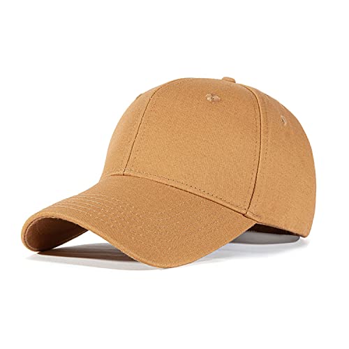 Tybiky Baseball Cap Unisex Outdoor Running Baseball Cap Kappe Baumwolle Baseball Mützen Erwachsenen Casual Reine Farbe Baseboard Baseballkappe Baseball Cap Kappe Damen Herren. Kamel von Tybiky
