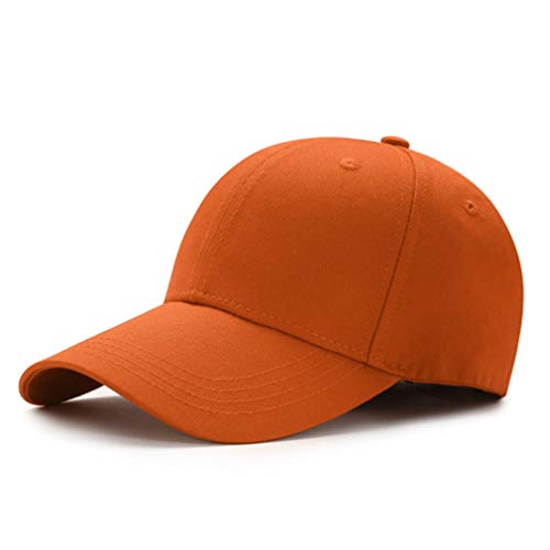Tybiky Unisex Kappe Outdoor Baseball Cap Damen Sonnenhut Verstellbar Mützen Erwachsenen Mütze Casual Baseballmütze Atmungsaktiv und bequem Hip Hop Flat Hüte Herren Baseballkappe (Orange) von Tybiky