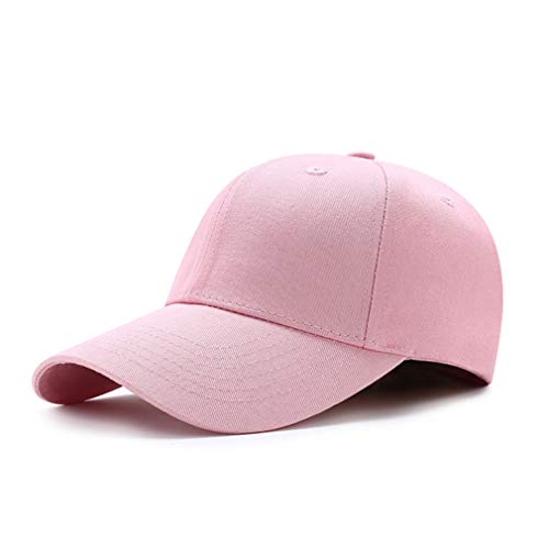 Tybiky Unisex Kappe Outdoor Baseball Cap Damen Sonnenhut Verstellbar Mützen Erwachsenen Mütze Casual Baseballmütze Atmungsaktiv und bequem Hip Hop Flat Hüte Herren Baseballkappe (Rosa) von Tybiky