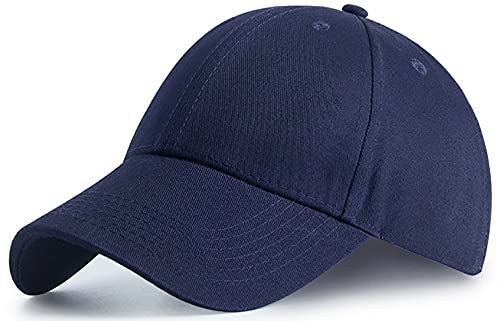 Tybiky Unisex Kappe Outdoor Baseball Cap Damen Sonnenhut Verstellbar Mützen Erwachsenen Mütze Casual Cool Mode Baseballmütze Hip Hop Flat Hüte Herren Baseballkappe, Blau von Tybiky