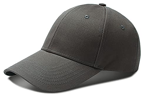Tybiky Unisex Kappe Outdoor Baseball Cap Damen Sonnenhut Verstellbar Mützen Erwachsenen Mütze Casual Cool Mode Baseballmütze Hip Hop Flat Hüte Herren Baseballkappe, Dark Gray von Tybiky