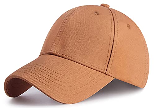 Tybiky Unisex Kappe Outdoor Baseball Cap Damen Sonnenhut Verstellbar Mützen Erwachsenen Mütze Casual Cool Mode Baseballmütze Hip Hop Flat Hüte Herren Baseballkappe, Light Tan von Tybiky
