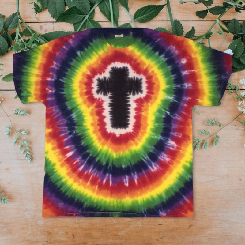 Handgemachtes Cross Tie Dye T-Shirt Gratis Versand Krawatte Die Christliche von TyeDyeHouse