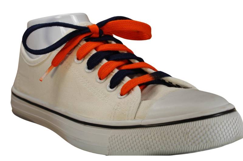 Dunkelblau Und Orange Schnürsenkel | Maßgeschneidert von TyeTheShoe