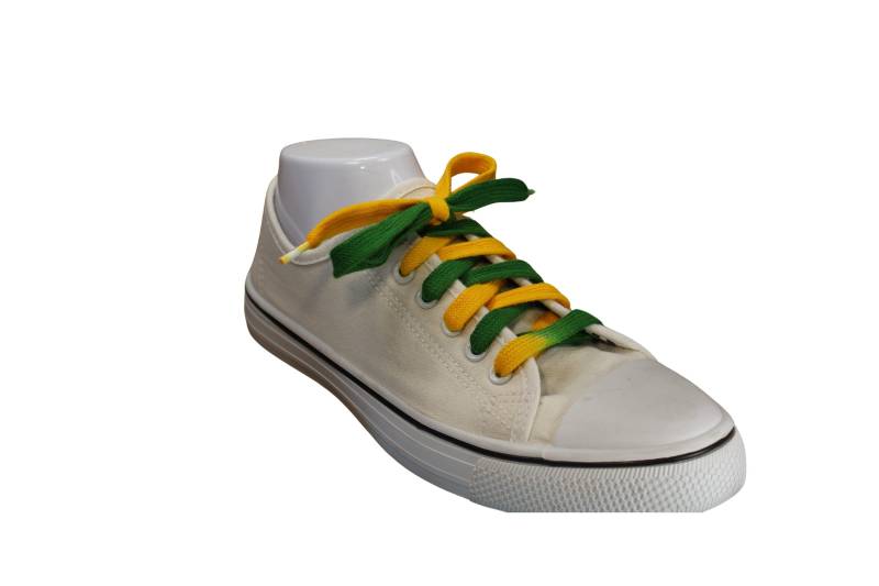 Grüne Und Goldene Bi-Color-Schnürsenkel Lernen & Teamgeist Grüne Und Goldene Bi-Color-Schnürsenkel Lernen & Teamgeist von TyeTheShoe