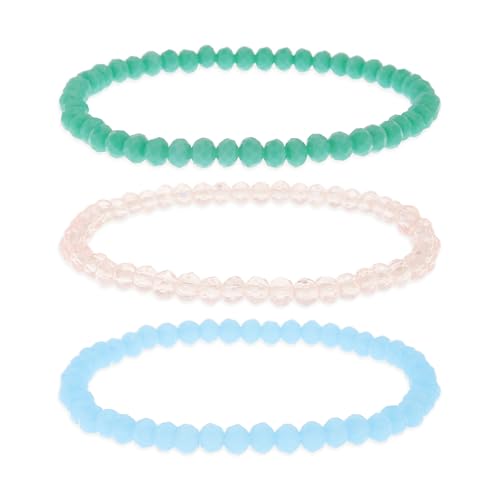 Tyebiva Regenbogen-Edelstein-Perlen-Armbänder, stapelbares Set für Frauen, 3-teilig, handgefertigte Natursteinperlen, stapelbares Armband, Sommer, Strand, Schmuck, Geschenk., 7, Stein, Kein Edelstein Tyebiva Regenbogen-Edelstein-Perlen-Armbänder, stapelbares Set für Frauen, 3-teilig, handgefertigte Natursteinperlen, stapelbares Armband, Sommer, Strand, Schmuck, Geschenk., 7, Stein, Kein Edelstein von Tyebiva