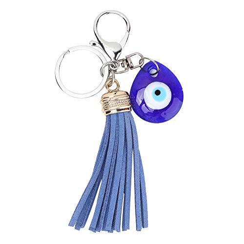 Tyenaza Türkisches Auge Schlüsselanhänger, Türkisches Blaues Auge Schlüsselanhänger, Türkisches Glas Amulett Anhänger Ring für Mädchen Frauen Schlüsseltasche Dekor von Tyenaza