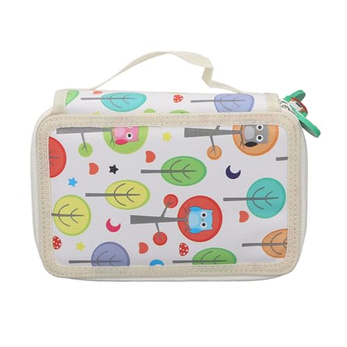 Tyenaza Colored Pencil Case, Pencil Holder with 3 Compartments, 72 Slots Pencil Organizer for Stationery Storage Watercolor Pencils (Weiß) von Tyenaza