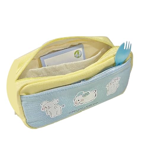 Tyenaza Großes Federmäppchen, vielseitig einsetzbar, niedlich, hohe Kapazität, mehrere Fächer, tragbar, aus Segeltuch, für die Schule und zu Hause Tyenaza Großes Federmäppchen, vielseitig einsetzbar, niedlich, hohe Kapazität, mehrere Fächer, tragbar, aus Segeltuch, für die Schule und zu Hause von Tyenaza