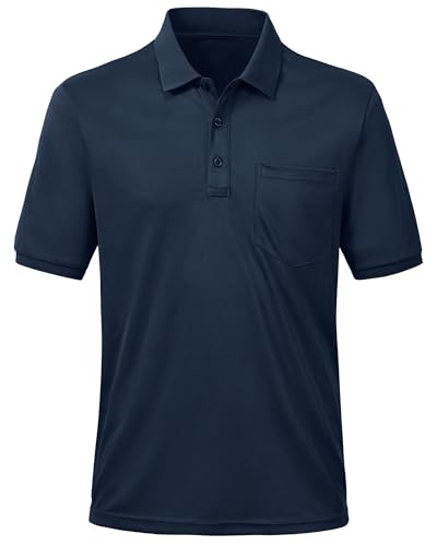 Tyhengta Poloshirts Männer Schnell Trocknende Sport Polohemd Kurzarm Golf T-Shirt Outdoor Wander Shirt Polo T-Shirt Marineblau,XXL Tyhengta Poloshirts Männer Schnell Trocknende Sport Polohemd Kurzarm Golf T-Shirt Outdoor Wander Shirt Polo T-Shirt Marineblau,XXL von Tyhengta