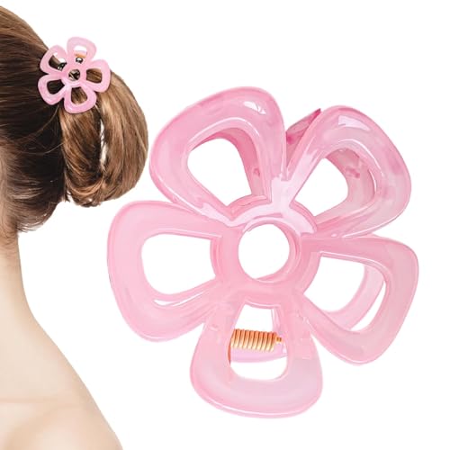 Tyinerc -Blumenkralle, Blumenkrallen-Clips | Jelly Haar-Snap-Clips | Künstlerische Haarspangen mit Blumenmuster, rutschfeste -Haarspange, modisch für Frauen und Mädchen von Tyinerc