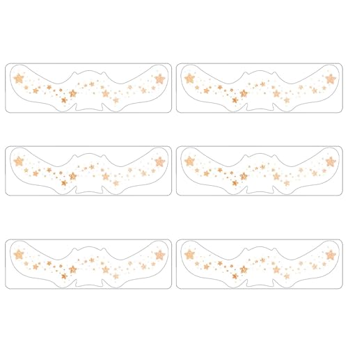Tyinerc Make-up-Patches, Make-up-Patches für das Gesicht, Temporärer Makeup Aufkleber, Gesichts-Make-up-Patches, 6er-Set, wasserfeste Aufkleber mit künstlichen Sprenkeln, niedliche Gesichts-Patches von Tyinerc