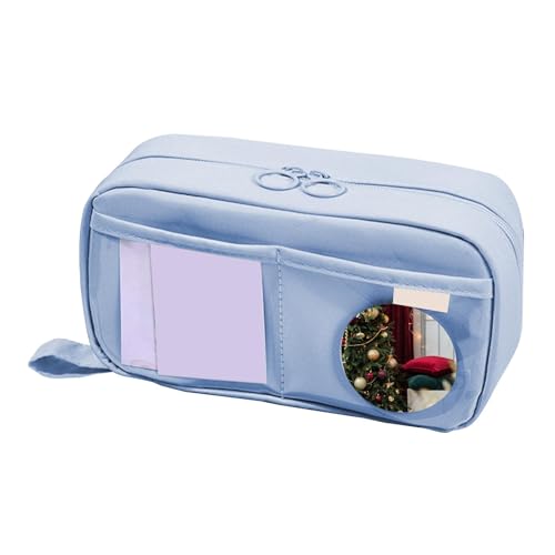 Tyinerc Organizer für Schreibwaren, Bleistifttasche, elegante Schreibwaren-Organizer, niedliches Federmäppchen mit Reißverschluss, Stiftebox, blau, Se référer au descriptif, Siehe Beschreibung von Tyinerc