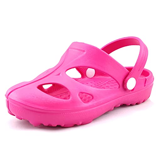 Tymar Kinder Clogs Gartenclogs Strandschuhe Schwimmbadschuhe Mädchen Jungen Eva (Rosa, 26/27 EU) von Tymar