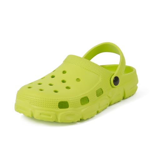 Tymar Latschen Kinder Clogs Gartenclogs Gartenschuhe Eva Schwimmbadschuhe Mädchen Jungen (Hellgrün, 26 EU) von Tymar