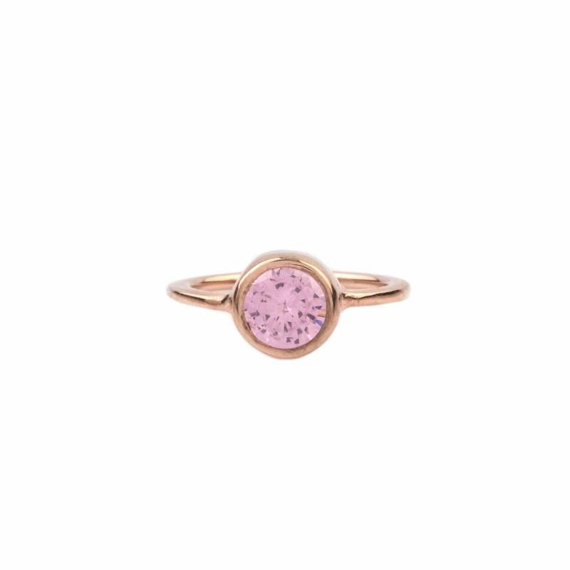 Silberfarbener Spinel Solitaire Ring Rose Gold Plated Gift For Her von Tymatik