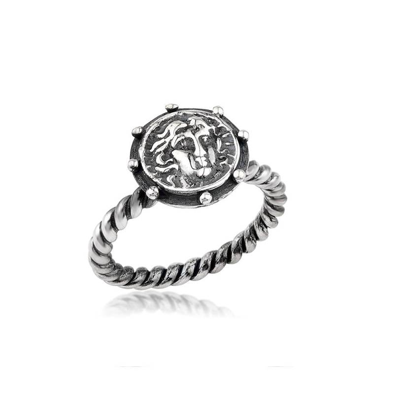 Silberner Handgemachtes Münzring von Tymatik