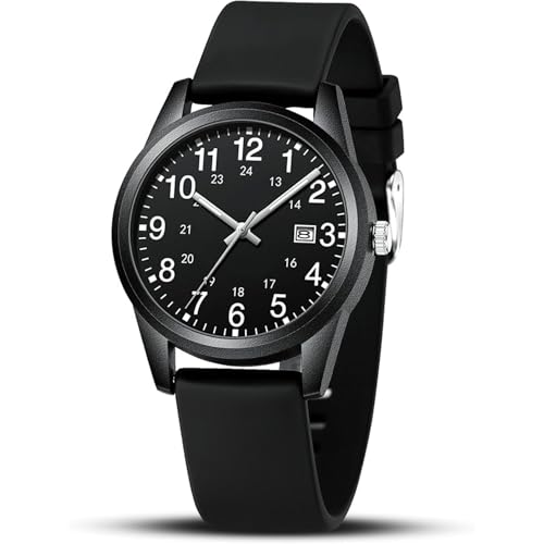 Tyme Berlin Herren Uhr Analoge Quarz mit Datum 30 m wasserdicht Casual Armbanduhr für Männer mit Silikonarmband Herrenuhr in Geschenkbox von Tyme