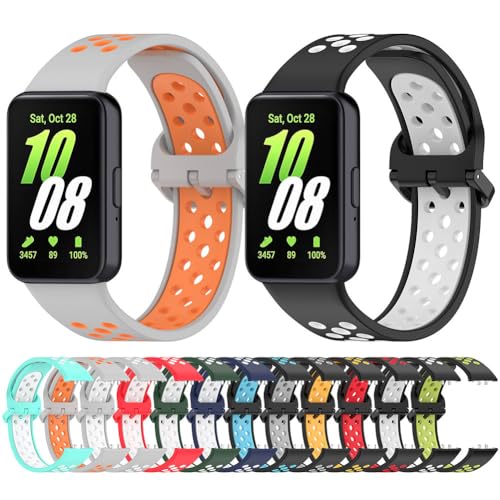 Tyogeephy Armbänder Kompatibel mit Galaxy Fit 3(SM-R390), Sportarmband Silikonarmband Ersatzarmbänder für Galaxy Fit 3(SM-R390), Männer/Frauen von Tyogeephy