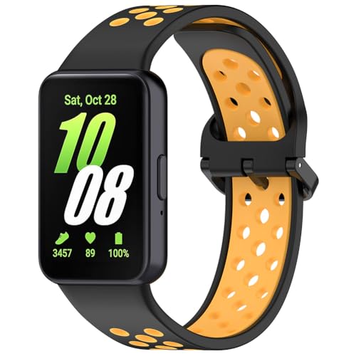 Tyogeephy Armbänder Kompatibel mit Galaxy Fit 3(SM-R390), Sportarmband Silikonarmband Ersatzarmbänder für Galaxy Fit 3(SM-R390), Männer/Frauen von Tyogeephy