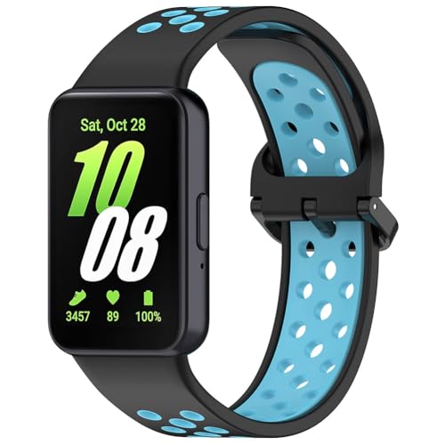 Tyogeephy Armbänder Kompatibel mit Galaxy Fit 3(SM-R390), Sportarmband Silikonarmband Ersatzarmbänder für Galaxy Fit 3(SM-R390), Männer/Frauen von Tyogeephy