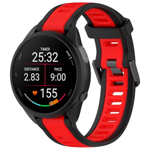 Tyogeephy Armbänder Kompatibel mit Garmin Forerunner 165/165 music/Forerunner 168/168 music, Sportarmband Silikonarmband Ersatzarmbänder für Vivoactive 5, Männer/Frauen von Tyogeephy