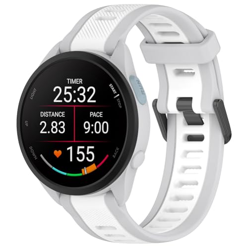 Tyogeephy Armbänder Kompatibel mit Garmin Forerunner 165/165 music/Forerunner 168/168 music, Sportarmband Silikonarmband Ersatzarmbänder für Vivoactive 5, Männer/Frauen von Tyogeephy