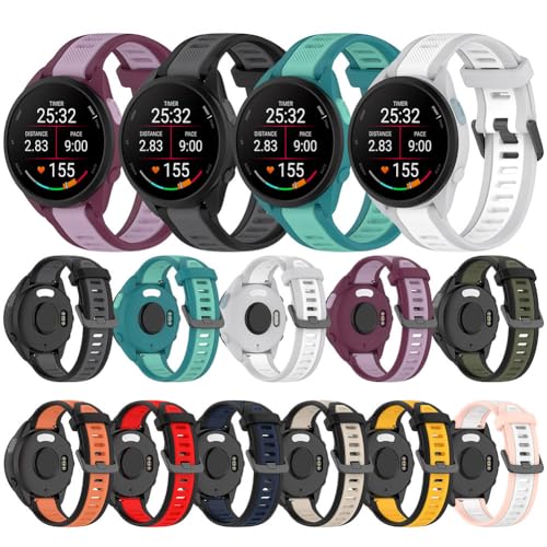 Tyogeephy Armbänder Kompatibel mit Huawei watch GT4 41MM, Sportarmband Silikonarmband Ersatzarmbänder für Forerunner 265S/Forerunner 255S, Männer/Frauen von Tyogeephy