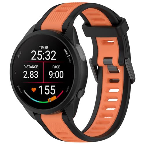 Tyogeephy Armbänder Kompatibel mit Huawei watch GT4 41MM, Sportarmband Silikonarmband Ersatzarmbänder für Forerunner 265S/Forerunner 255S, Männer/Frauen von Tyogeephy