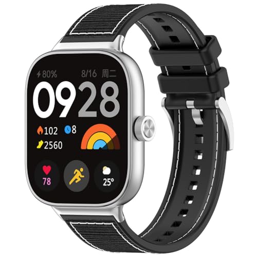 Tyogeephy Armbänder Kompatibel mit Redmi Watch 4, Sportarmband Silikonarmband Nylon Ersatzarmbänder für Mi band 8 pro, Männer/Frauen von Tyogeephy