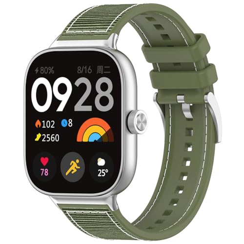 Tyogeephy Armbänder Kompatibel mit Redmi Watch 4, Sportarmband Silikonarmband Nylon Ersatzarmbänder für Mi band 8 pro, Männer/Frauen von Tyogeephy