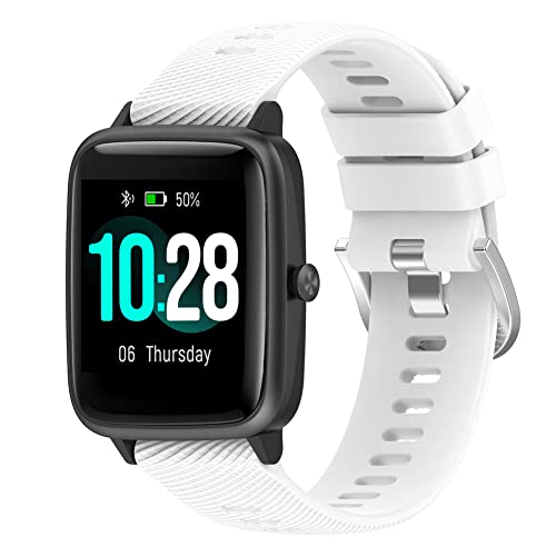 Tyogeephy Armband Kompatibel mit Willful SW021 ID205L ID205 Smartwatch Männer Frauen Ersatz Gurt Quick Release Wasserdicht Weich Silikon Armband für SW021 ID205L Smart Watch von Tyogeephy