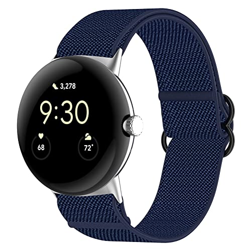 Tyogeephy Nylon Armband Kompatibel mit Google Pixel Watch, Atmungsaktives Verstellbares Gewebte Stoff Armband Kompatibel für Google Pixel Watch Damen Herren von Tyogeephy