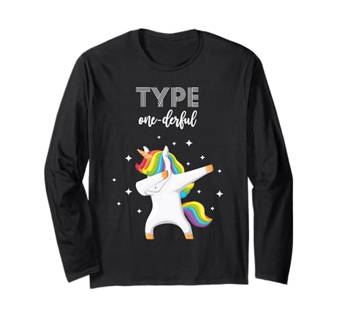 Typ Onederful Dabbing Einhorn Diabetes Bewusstsein Kinder Langarmshirt Typ Onederful Dabbing Einhorn Diabetes Bewusstsein Kinder Langarmshirt von Type 1 Diabetes Awareness T1D Apparel Co.