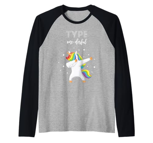 Typ Onederful Dabbing Einhorn Diabetes Bewusstsein Kinder Raglan Typ Onederful Dabbing Einhorn Diabetes Bewusstsein Kinder Raglan von Type 1 Diabetes Awareness T1D Apparel Co.