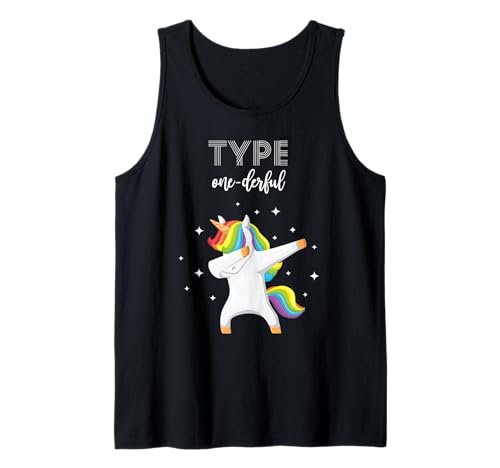 Typ Onederful Dabbing Einhorn Diabetes Bewusstsein Kinder Tank Top Typ Onederful Dabbing Einhorn Diabetes Bewusstsein Kinder Tank Top von Type 1 Diabetes Awareness T1D Apparel Co.