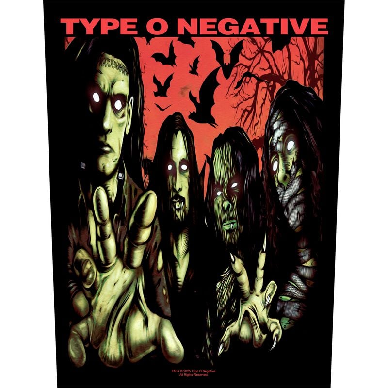 Type O Negative Backpatch - Halloween - multicolor  - Lizenziertes Merchandise! von Type O Negative