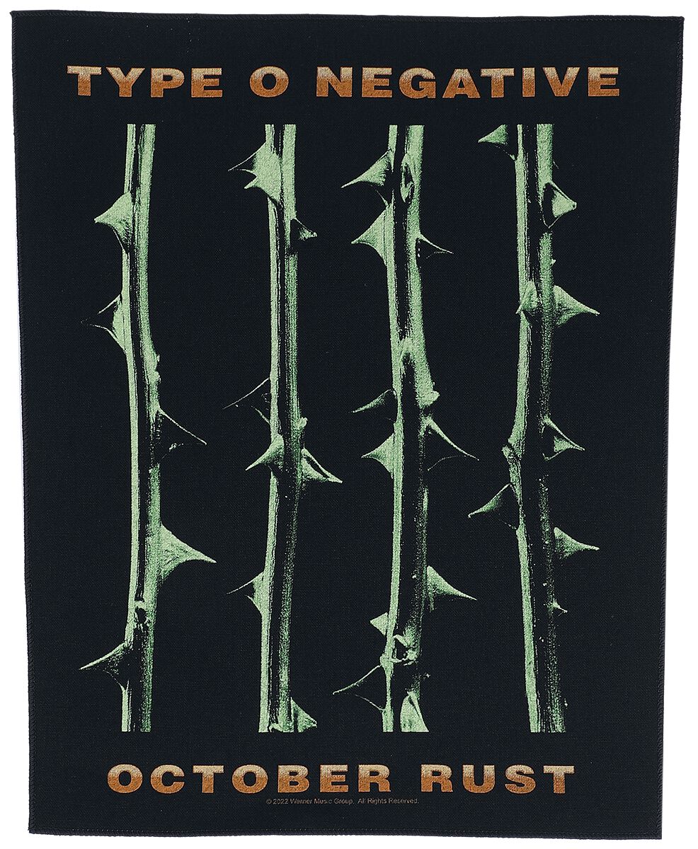 Type O Negative Backpatch - October Rust - multicolor  - Lizenziertes Merchandise! von Type O Negative