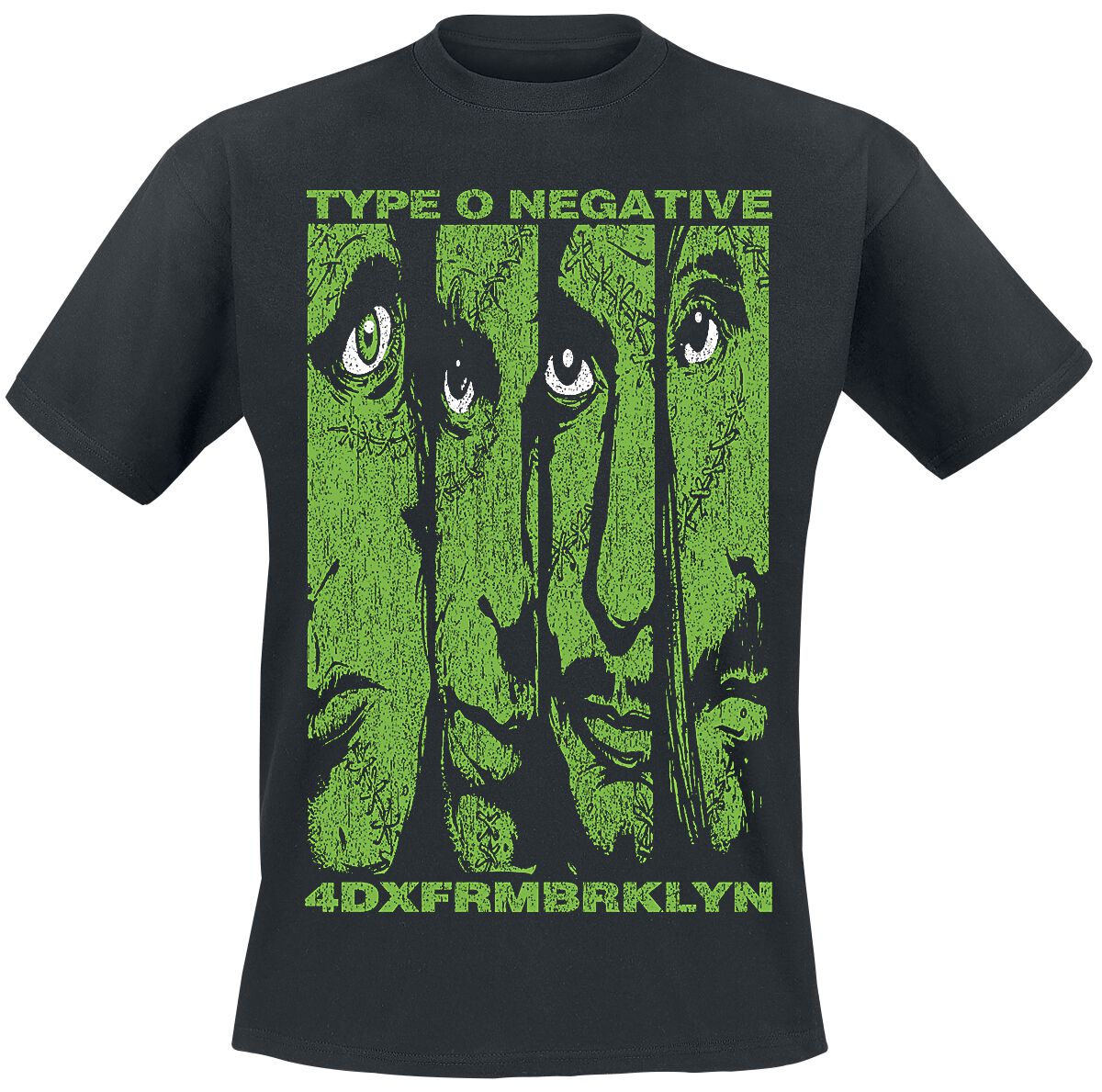 Type O Negative Faces T-Shirt schwarz in S von Type O Negative