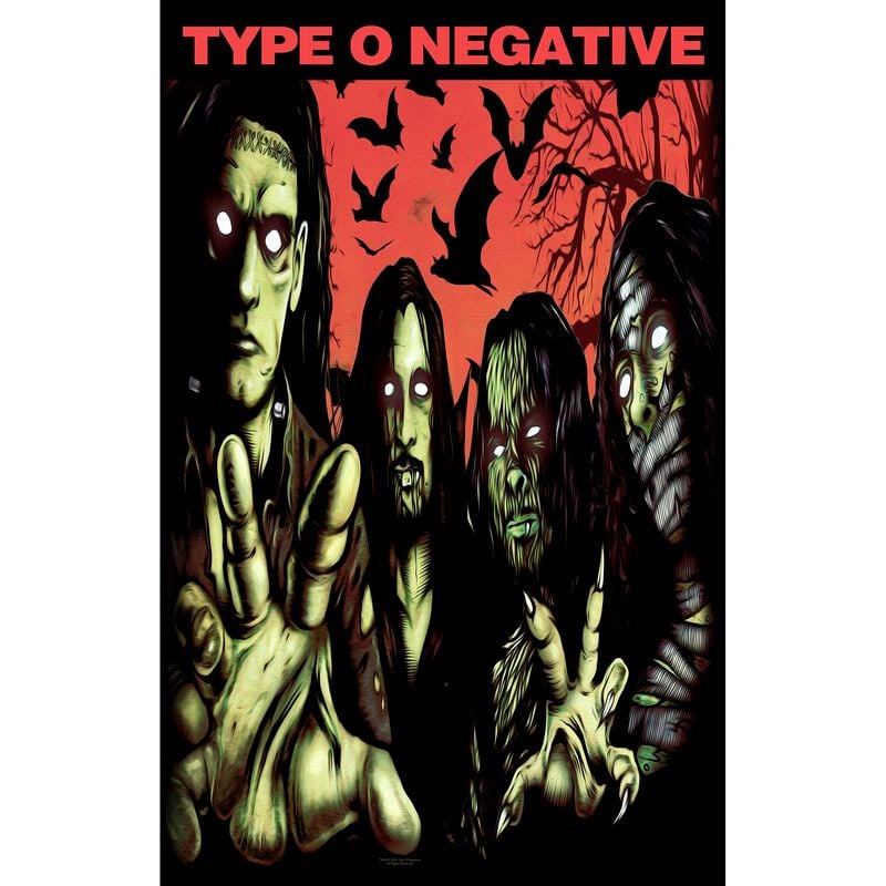 Type O Negative Flagge - Halloween - multicolor  - Lizenziertes Merchandise! von Type O Negative