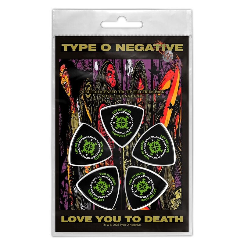 Type O Negative Plektren-Set - Love You To Death - multicolor  - Lizenziertes Merchandise! von Type O Negative