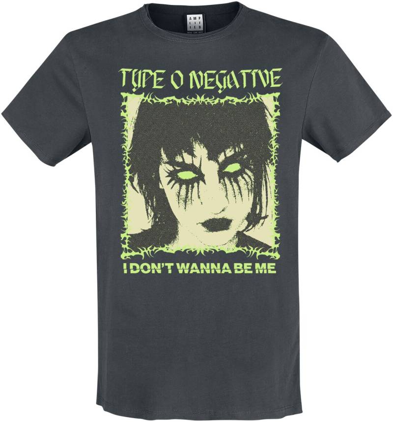 Type O Negative T-Shirt - Amplified Collection - I Don't Wanna Be Me - S bis 3XL - für Männer - Größe L - charcoal  - Lizenziertes Merchandise! von Type O Negative