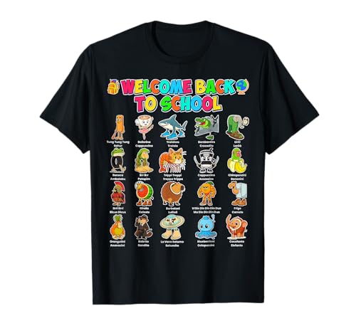 Willkommen zurück in die Schule Italian Brainrot Back To School Kids T-Shirt Willkommen zurück in die Schule Italian Brainrot Back To School Kids T-Shirt von Types of Italian Brainrot First Day Of School Tee