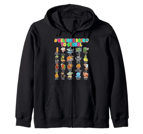 Willkommen zurück in die Schule Italian Brainrot Back to School Kids Kapuzenjacke Willkommen zurück in die Schule Italian Brainrot Back to School Kids Kapuzenjacke von Types of Italian Brainrot First Day Of School Tee