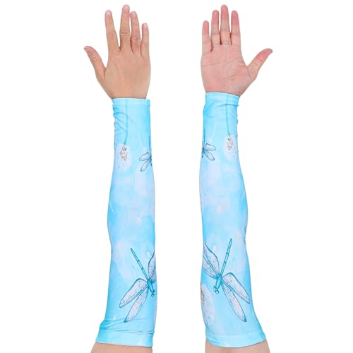 Tyqour 1 Paar Ärmel ​mit UVSonnenschutz, UPF 50+ Arm Sleeves Gaming Arm Sleeves, Armsleeve Gaming Rutschfest Kühlung Armlinge für Damen Herren Radsport Laufen Golf Basketball von Tyqour